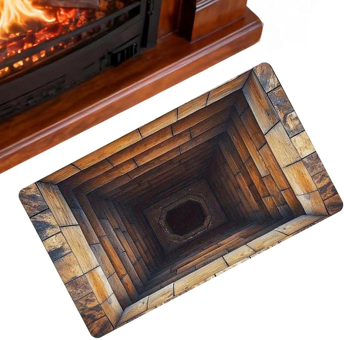 3D Illusie Vloerkleed - Optisch Tapijt Pluche Mat - Woonkamer Decoratie - Anti-Slip Grip - 40 x 60 cm