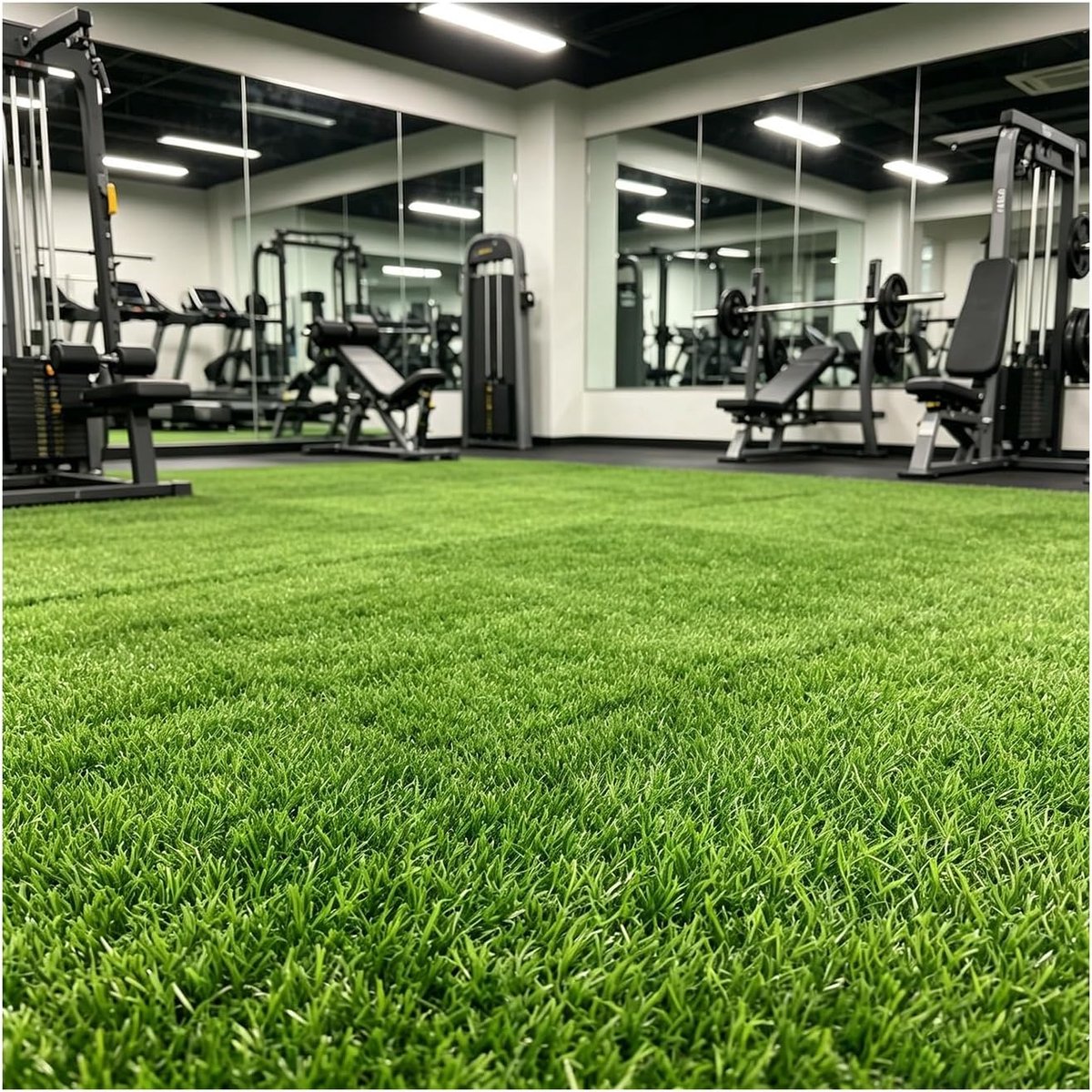 Kunstgras Rol - Gazon Tapijt - Buiten Decoratie - Met Drainage Gaten - 6.5x6.5ft - Groen