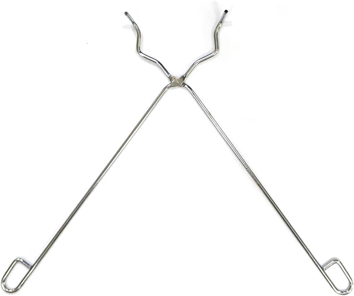 Haardtang - Vuur tang - Kampvuur aanmaak - Lange steel - 60 cm - Zwart