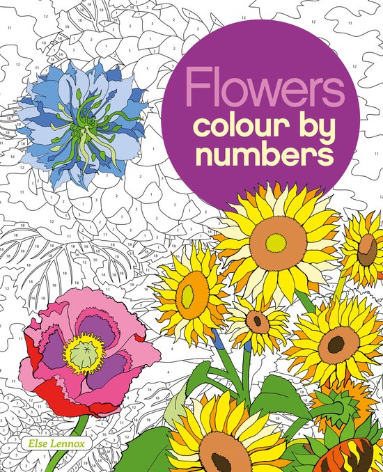 Colour By Numbers Flowers - cover