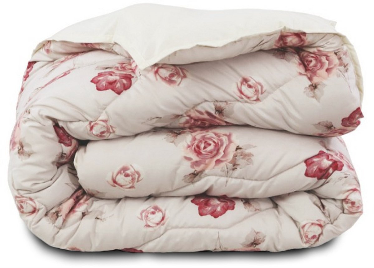 Dekbed Zonder Overtrek Flowers Diamond | Easy Dekbed Uni Onderzijde | 200 x 200/220 cm + 2 kussenslopen