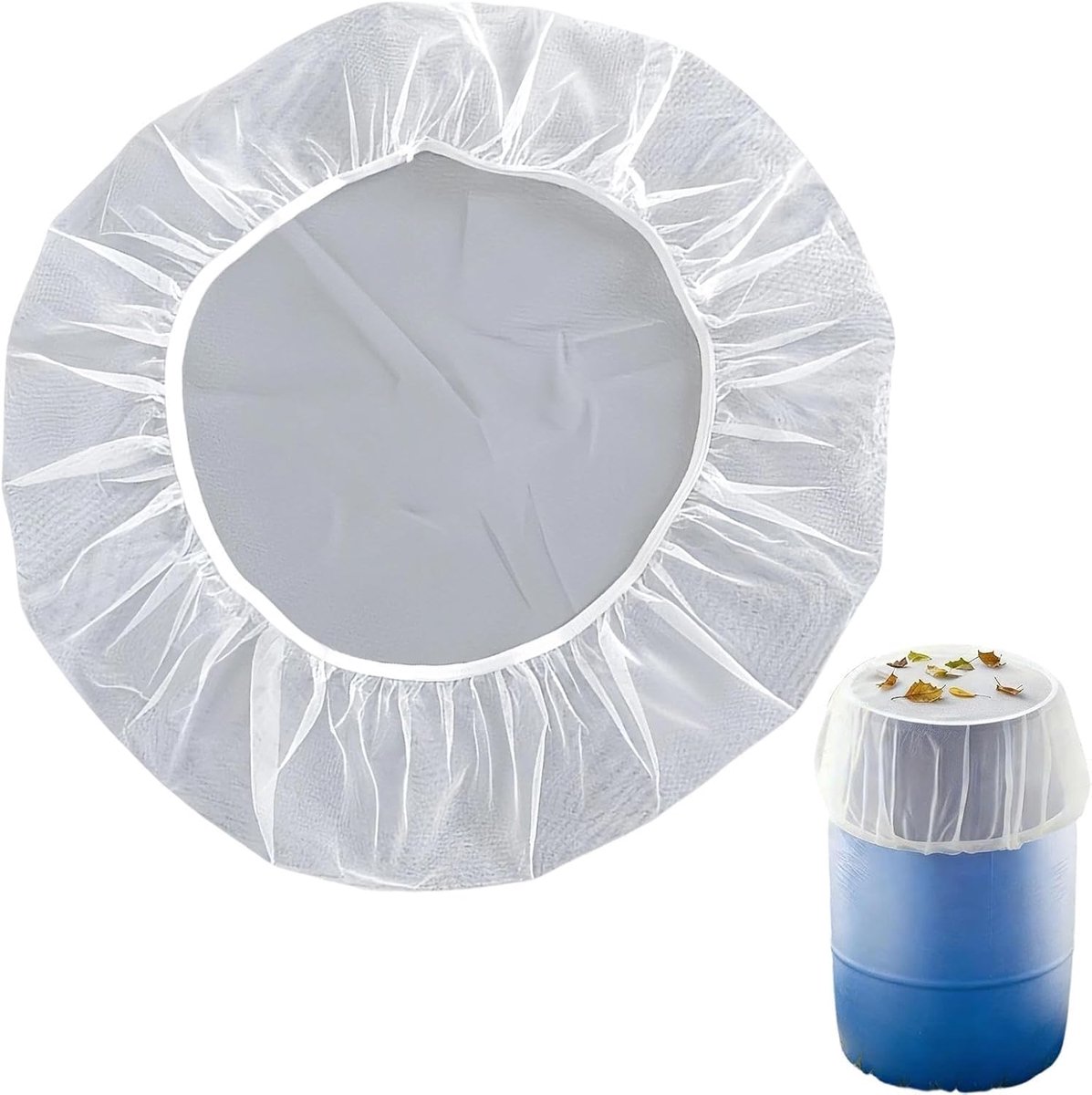 Regenton Beschermhoes - Water Ton Deksel - Regenwater Opslag - Insecten Vrij Water - Universeel - Wit
