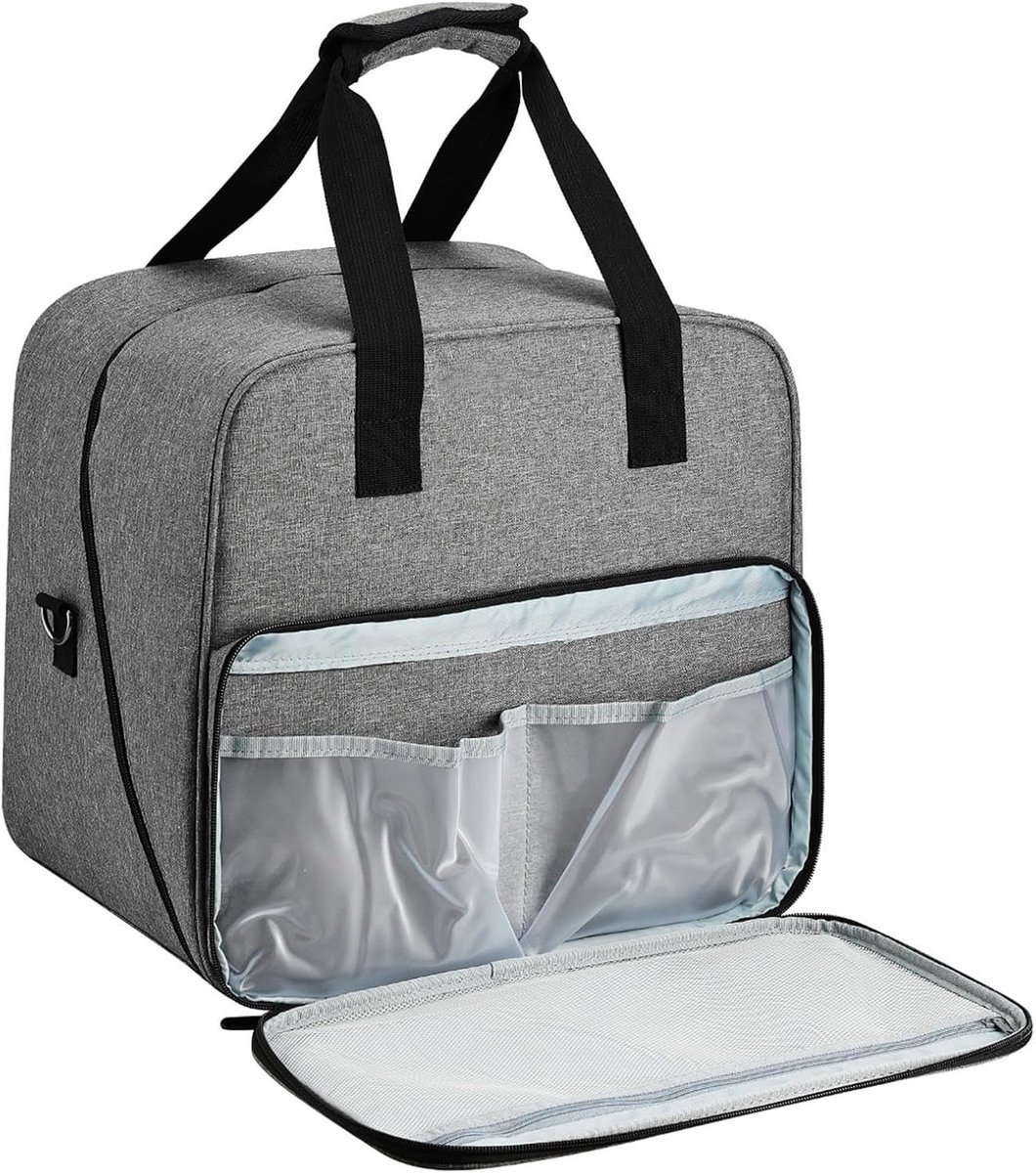 Naaimachine Tas - Opbergtas Apparaat - Naaiwerk Opbergen - Duurzaam Oxford Doek - 38 x 36 x 29 cm - Grijs