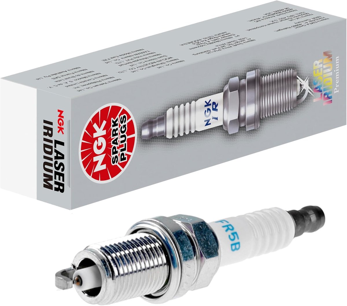 Bougie Enkele Stuk - Motoronderdeel Ontsteking - Motoronderhoud Voertuig - Iridium Kern - 14mm Schroefdraad - Zilverkleurig