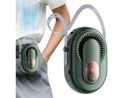Personal Neck Fan, 5-Speed Small Waist Clip Fan, 2.05 Inches portable compact Led Display Travel, Rechargeable Cooling Tool for Girls, Clip Fans Adjustable