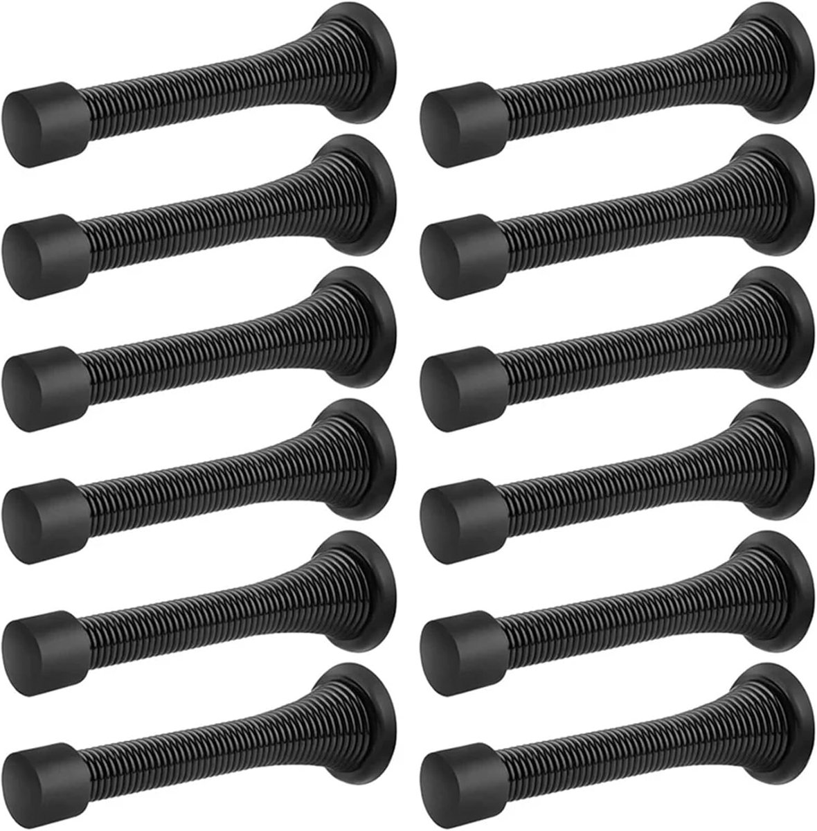 Deurstoppers - Veerdeurstoppers - Muren Beschermen - Rubberen bumpertips - 20 stuks - Zwart