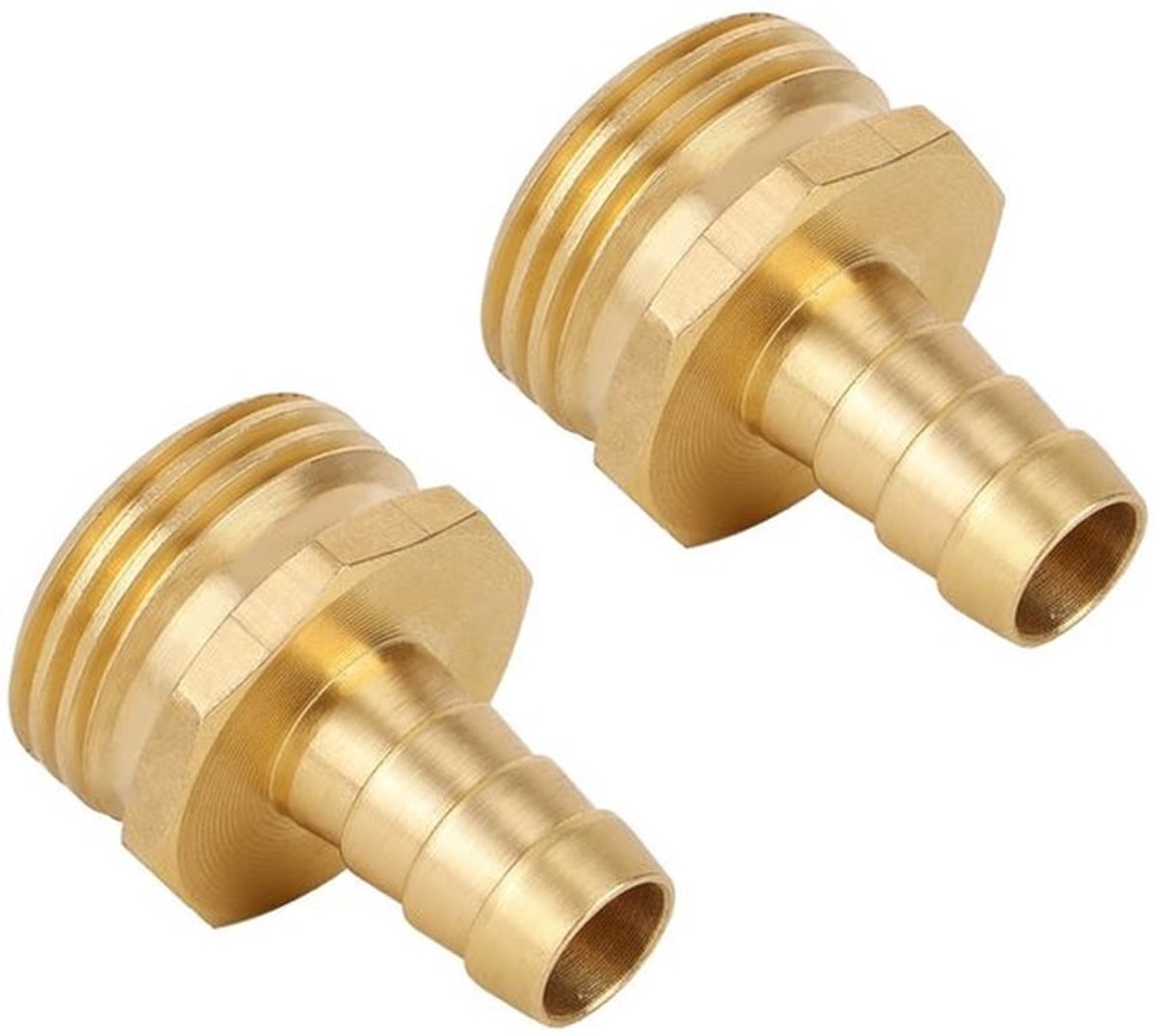 2 Stuks Messing Tuinslang Koppeling 1/2" PEX naar 3/4" GHT - Levenslange Duurzaam