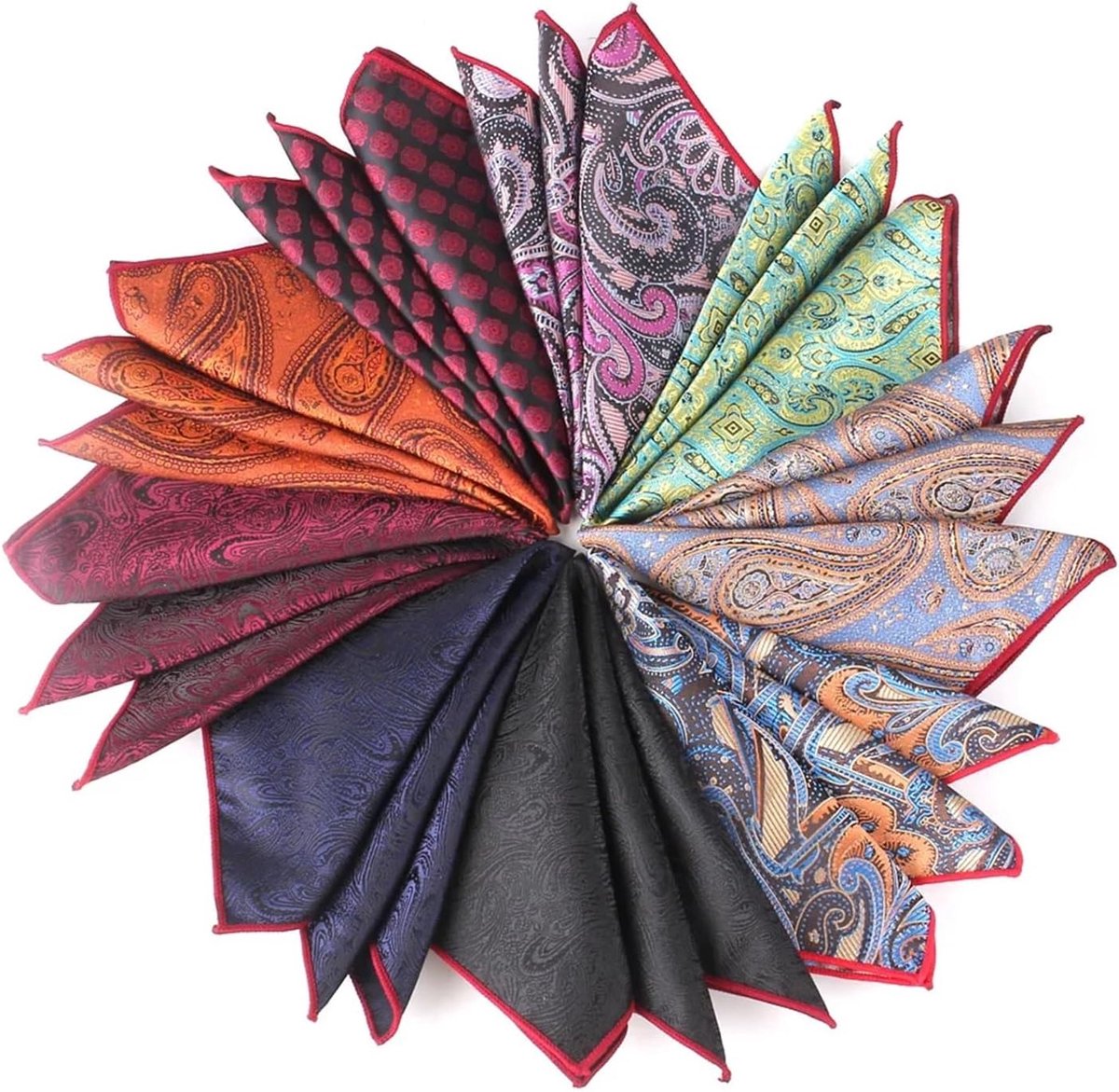 Herendassen - Zakdoeken - Formele Gelegenheden - Duurzaam Polyesterkatoen - 25x25 cm - Bloemenpatroon