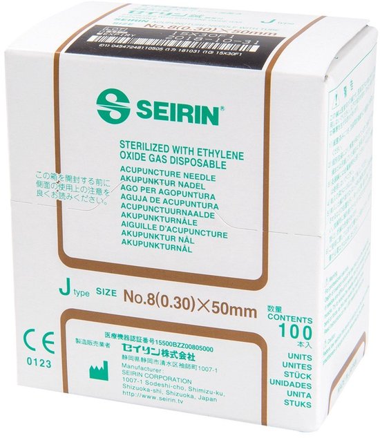 Seirin acupunctuurnaalden J Type (0.30) x 50mm