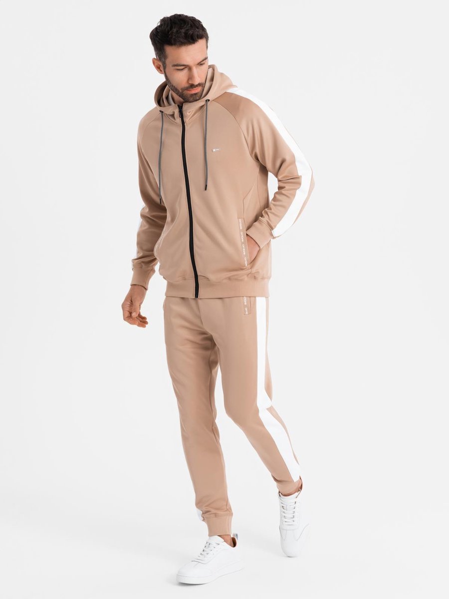 OMBRE Set - polyester - lange mouw - effen Lichtbeige S