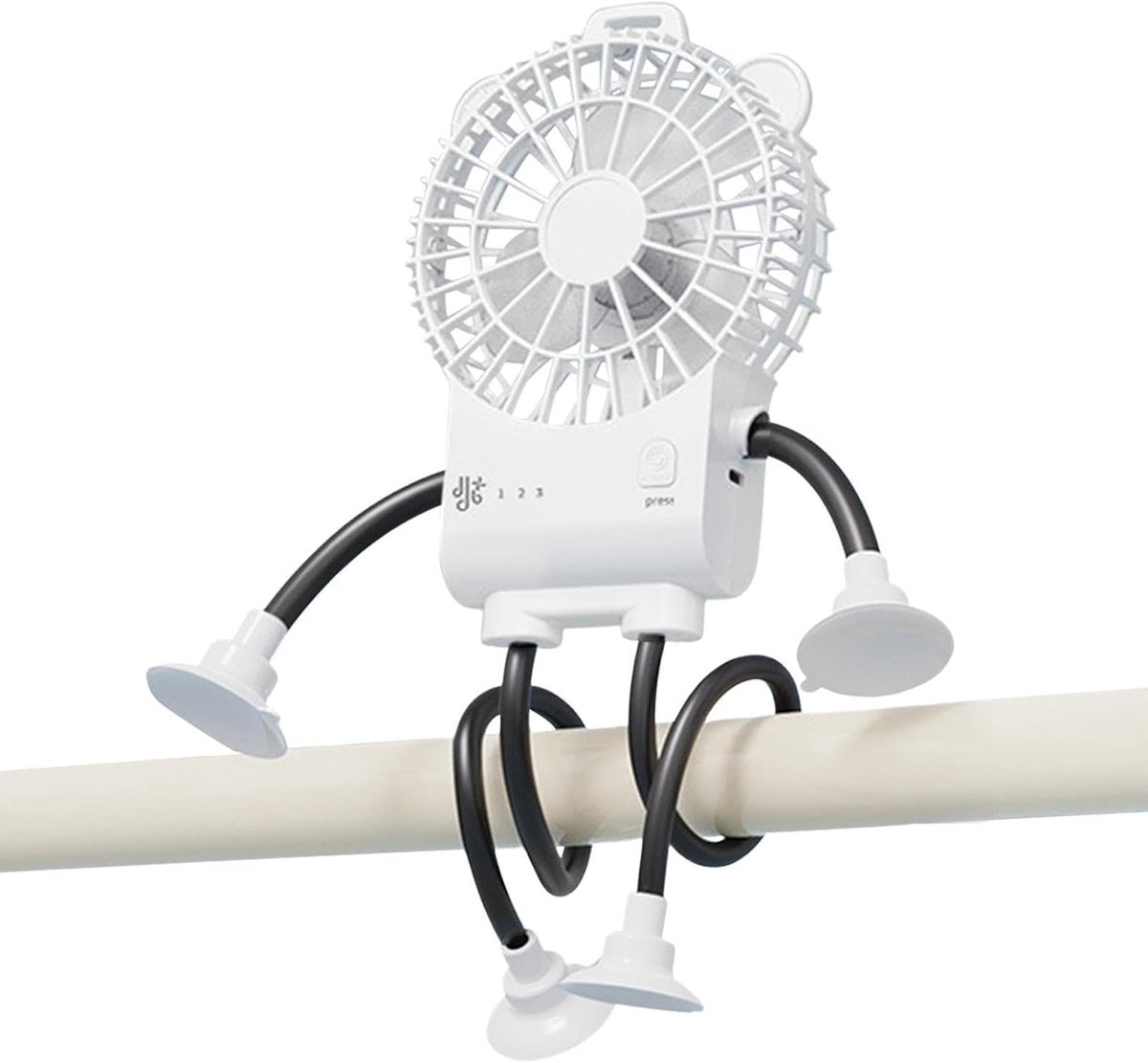 Mini Ventilator - Robot Ventilator - Persoonlijk Koelen - Robot Design - 16.7cm Breed - Wit