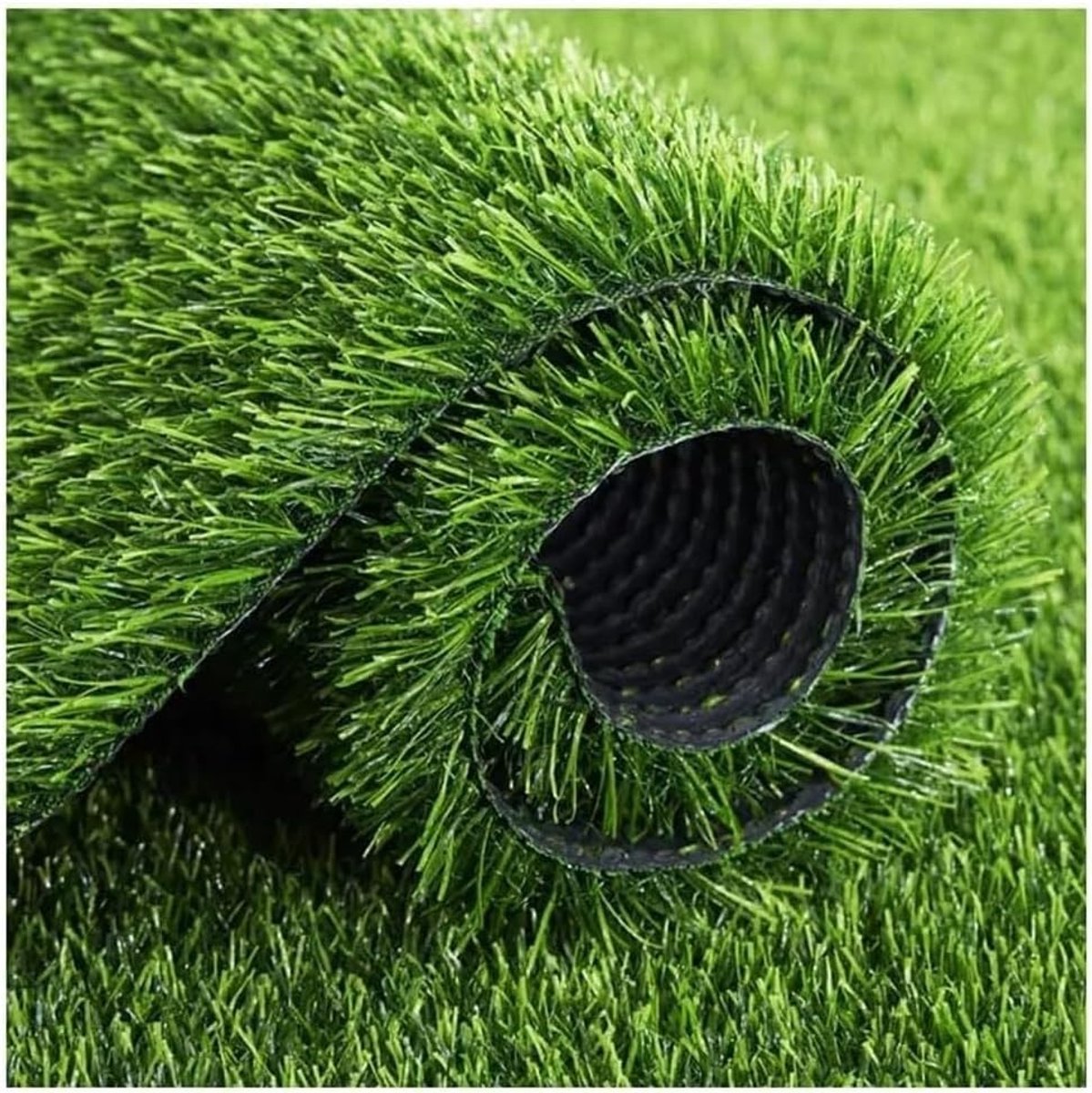 Kunstgras Rol - Grasmat Tapijt - Terras Aankleden - Zelfdrainerend Design - Dikke Grasmat - Groen