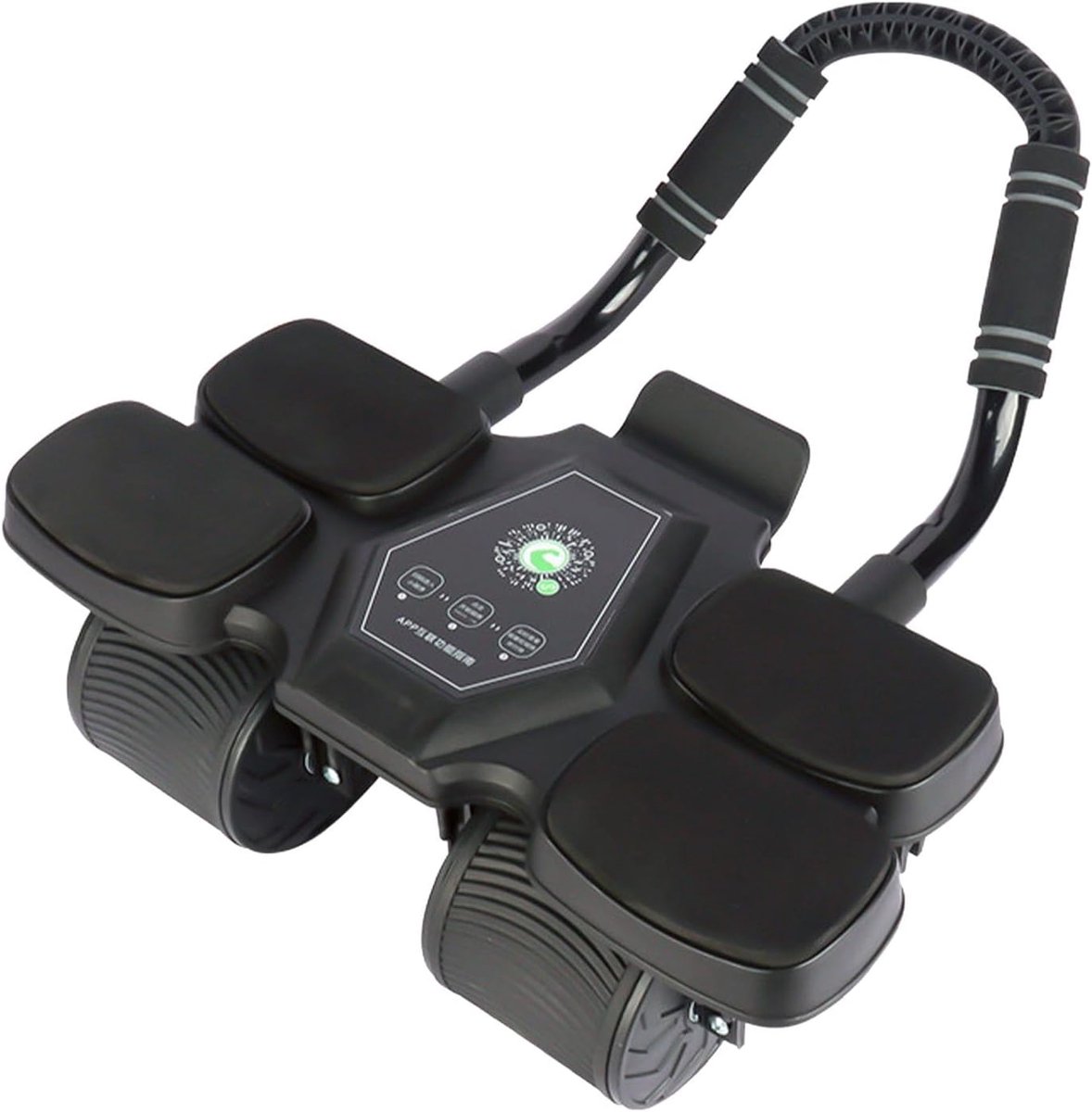 Buikspiertrainer Wiel - Core Trainer Trainingsroller - Buikspiertraining - Automatische Terugslag - 2.05 kg - Zwart