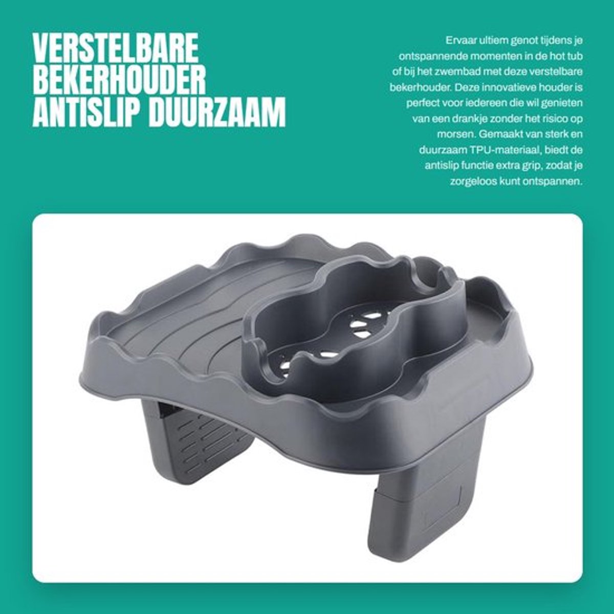 Dailygoods- Bekerhouder Verstelbaar - Antislip TPU-materiaal - Bekerhouder voor Hot
