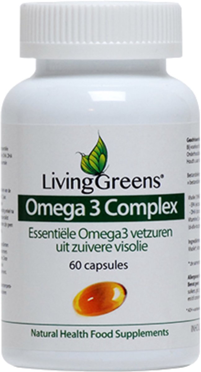 Bol.com Livinggreens Omega 3 visolie complex 60 Capsules aanbieding