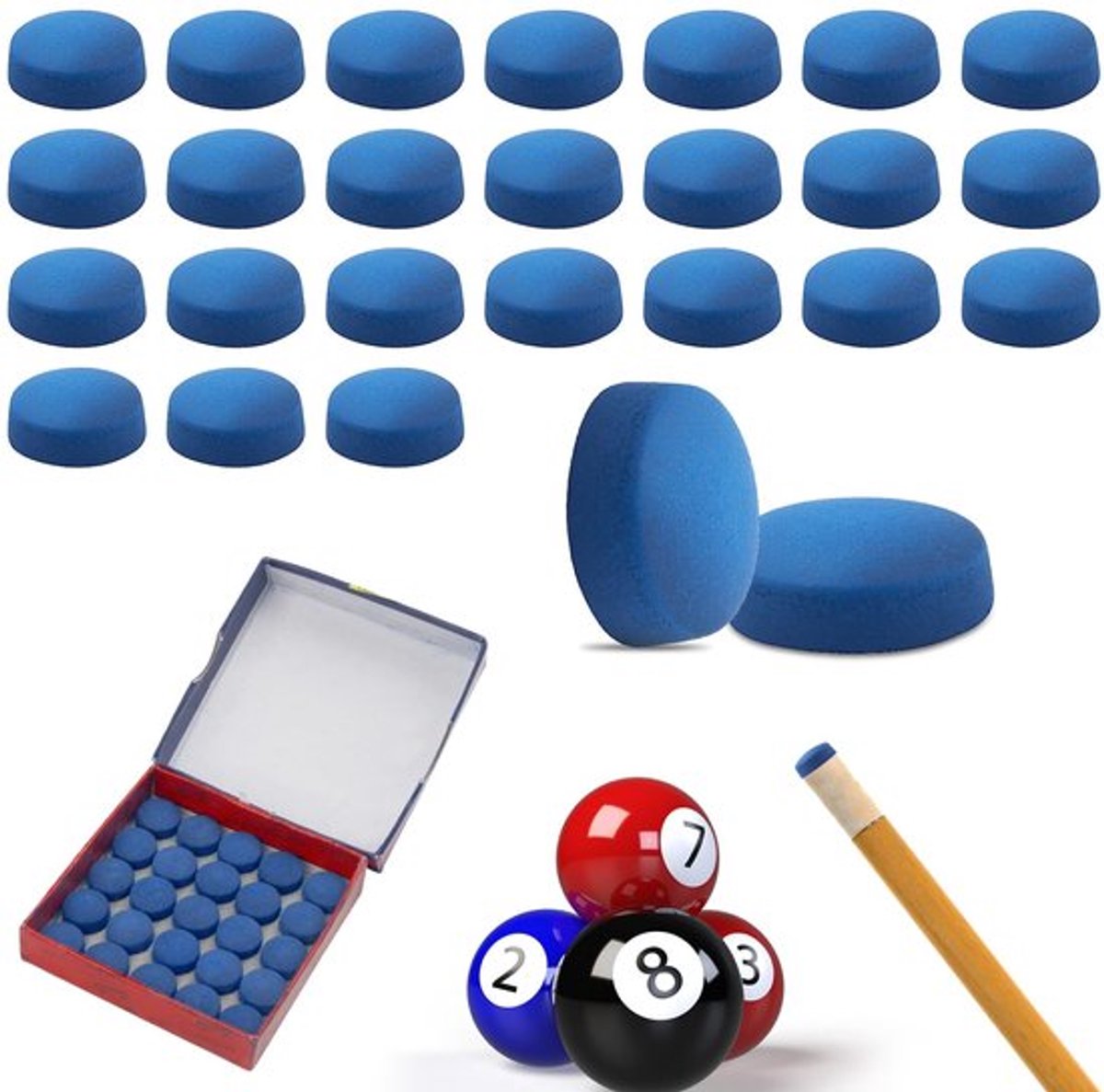 IMstore - 50 Stuks Set - Billiard Cue Tips - Perfect voor Spelers