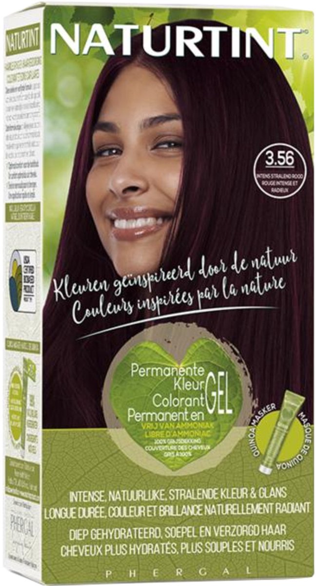 3.56 Intens Stralend Rood - NATURTINT - 170ml - Vegan - Ammoniakvrij - BioBased Certified - Microplastic FREE