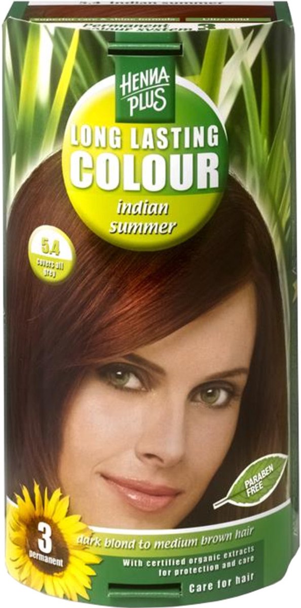 Hennaplus Long Lasting Colours 5.4 Indian Summer - Haarverf