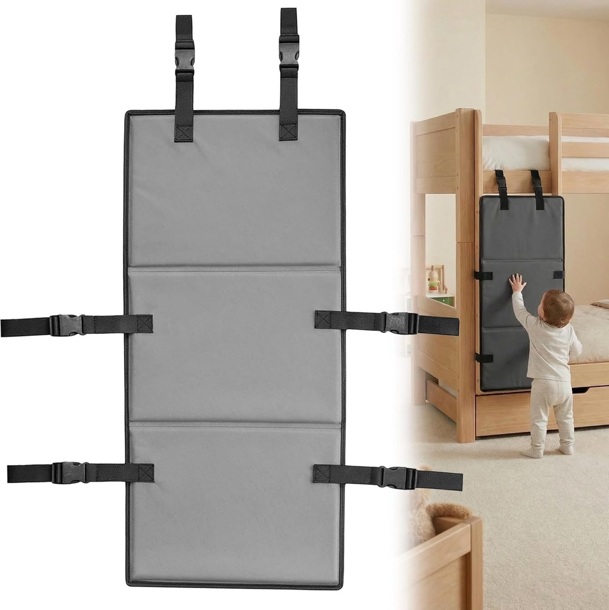 SnelShoppen - Bunk Bed Ladder Cover voor Kinderen - 78 x 38 cm - Veiligheid, Klimbeveiliging, Waterdicht Oxford, Verstelbare Sluiting