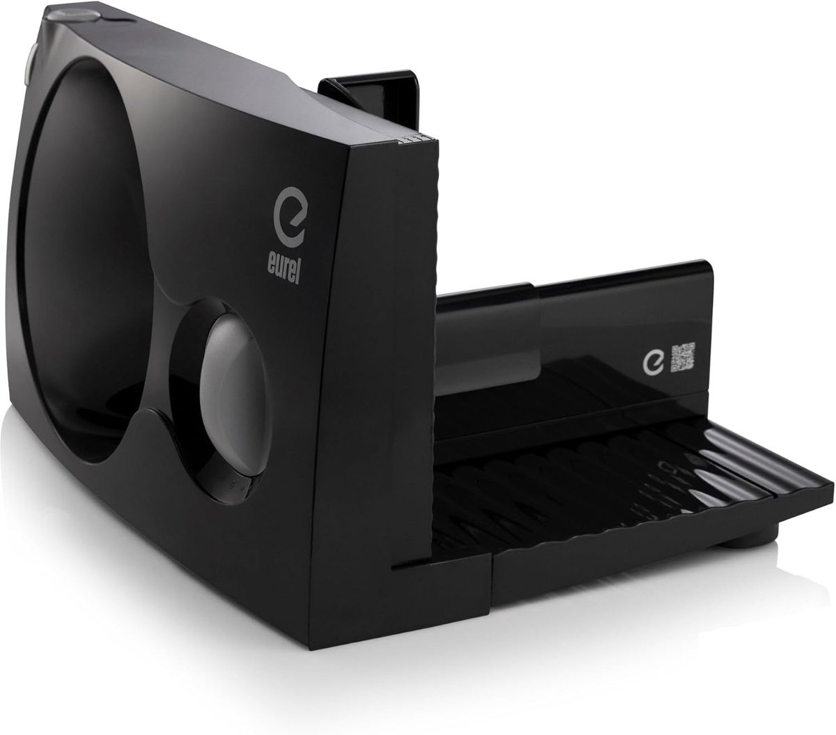 Thijox - EUREL RS42 Allessnijder Elektrisch, Inklapbare Broodsnijmachine met Roestvrijstalen Lemmet Ø 170 mm, Snijdikte 0-17 mm, BPA-vrij, EcoDrive 80
