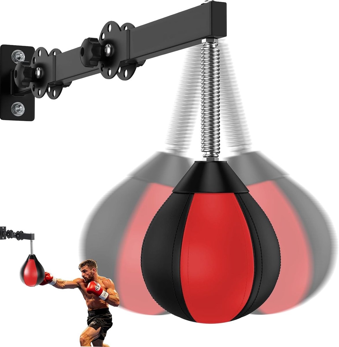 Boksbal voor snelheidstraining en reflexverbetering, ideaal voor thuis en in de gym, stressverlichting en krachttraining