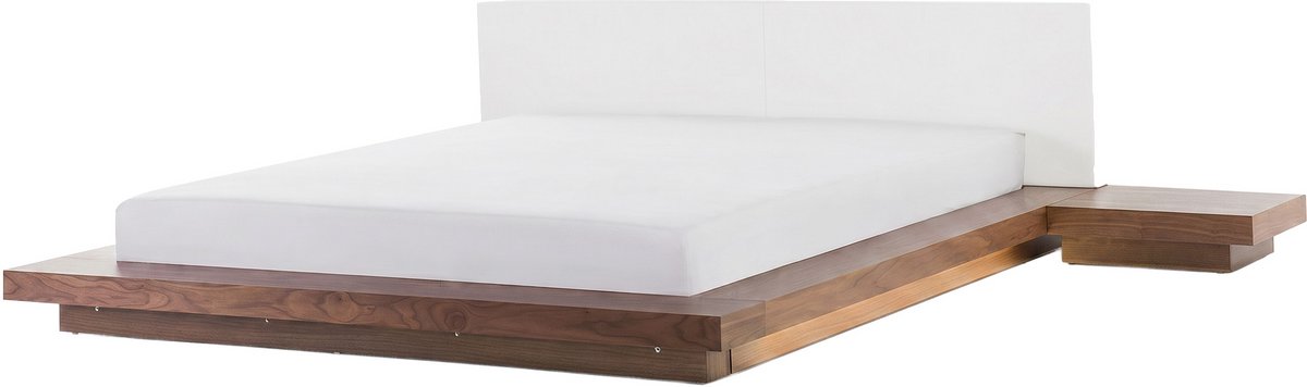 ZEN - Tweepersoonsbed LED - Lichte houtkleur - 180 x 200 cm - MDF