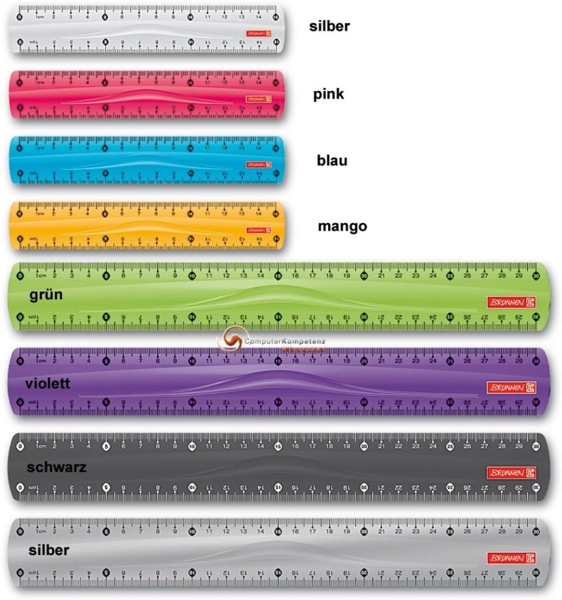 Thijox - Liniaal 15 cm met Handgreep, Kleurcode Zwart/Onyx voor School en Kantoor, Geschikt voor Links- en Rechtshandigen, Perfecte Schrijfhulp