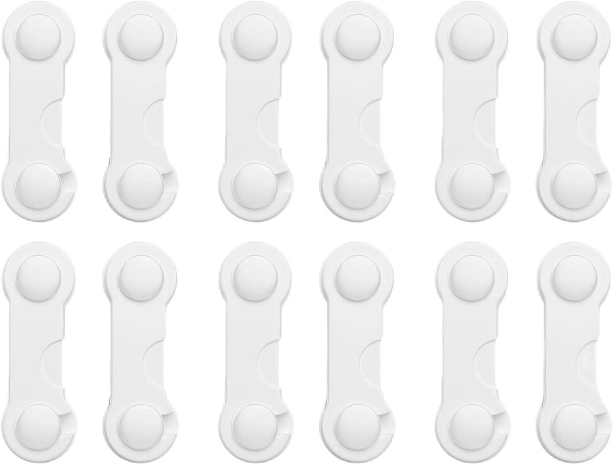 Zelfklevende Veiligheidssloten 12 Stuks - Kast- & Deursloten - Makkelijk te installeren - Bescherming voor kinderen - ShopVlot