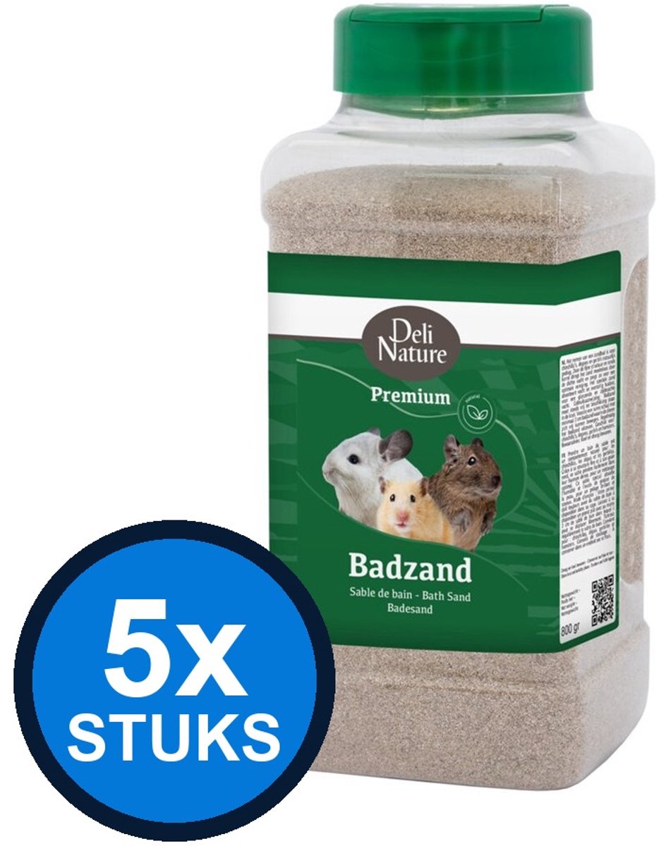 5x Deli Nature - Premium badzand knaagdier 800gr - Knaagdierenvoer - 800 g