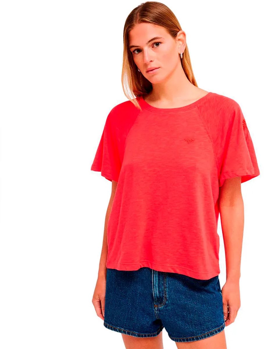 Roxy Time For Palm Tree T-shirt Met Korte Mouwen XS Vrouw Hibiscus