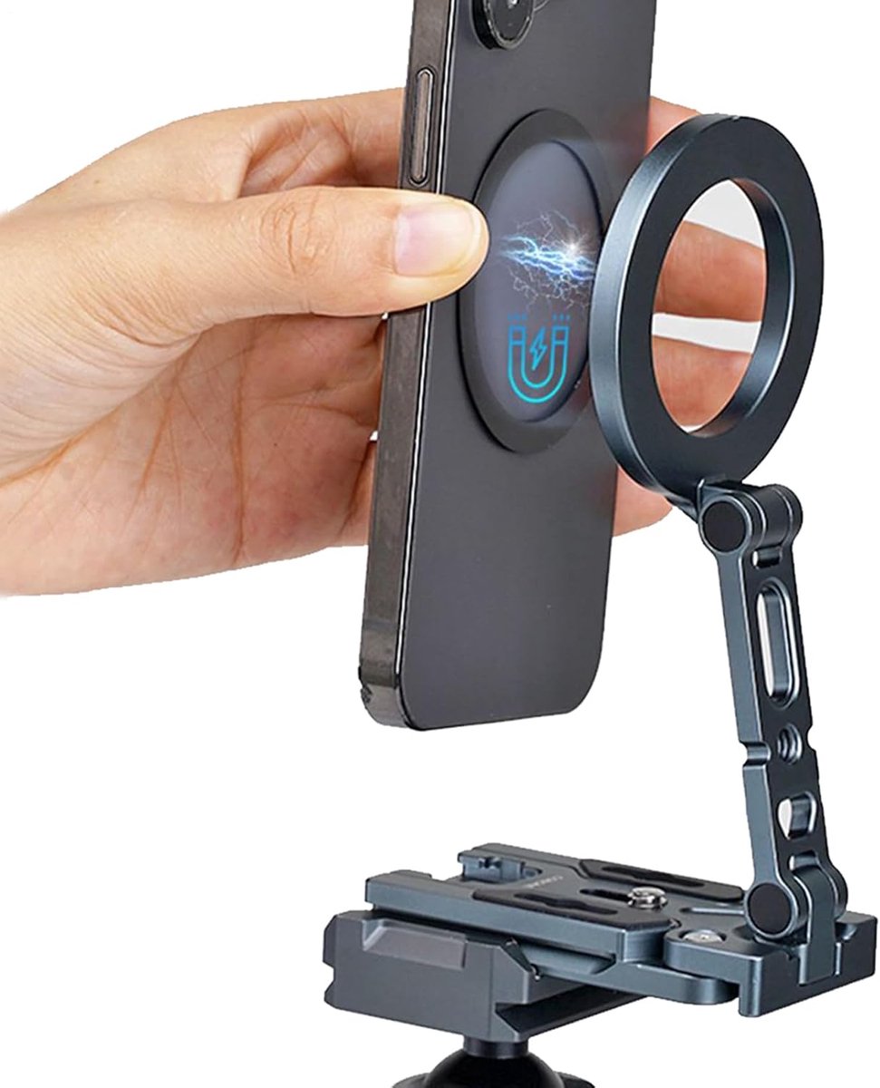 Thijox - Magnetisch Statief Voor Telefoon, Inklapbare Mobiele Telefoon Statiefbeugel, 360-graden Rotatie, Ideaal Voor Reizen, Vloggen, Outdoor, Kantoo