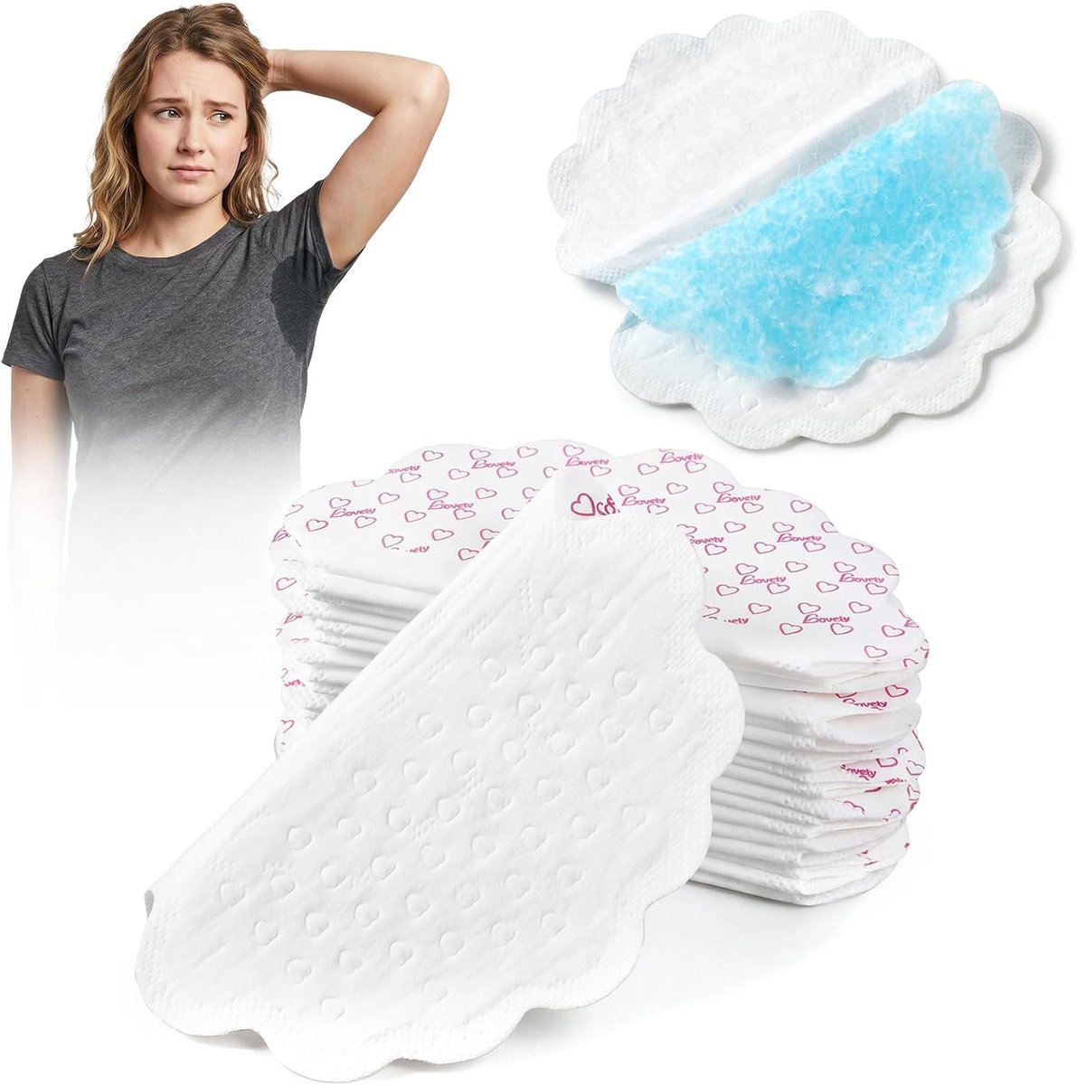 Okselpads voor dames en heren, 60 stuks zelfklevend en zweetafstotend, ultradun en ademend voor droge kleding zonder vlekken