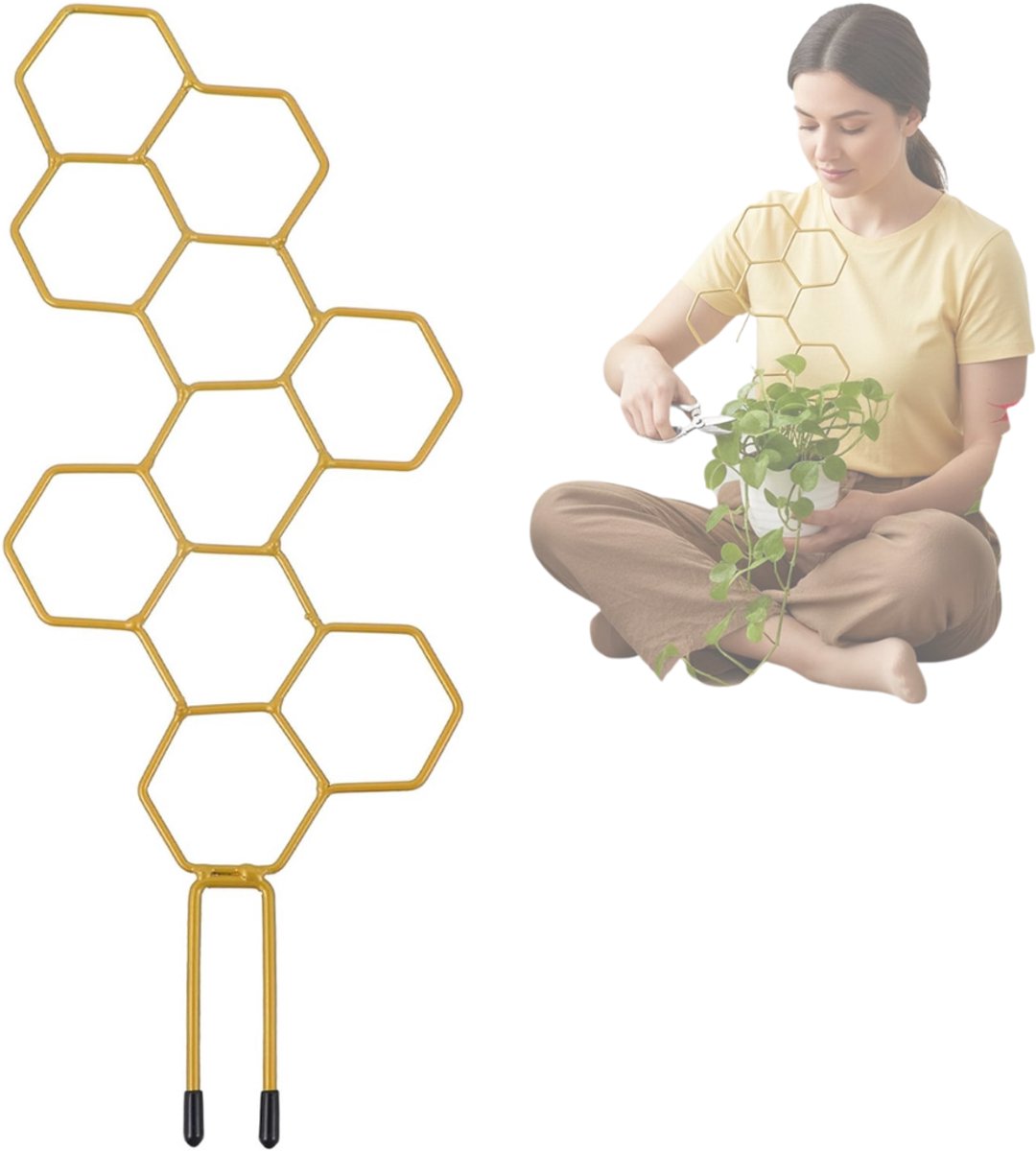 CLVP® Klimrek Planten - Plantensteunen voor Klimplanten - Wandrek voor Buiten - Geel