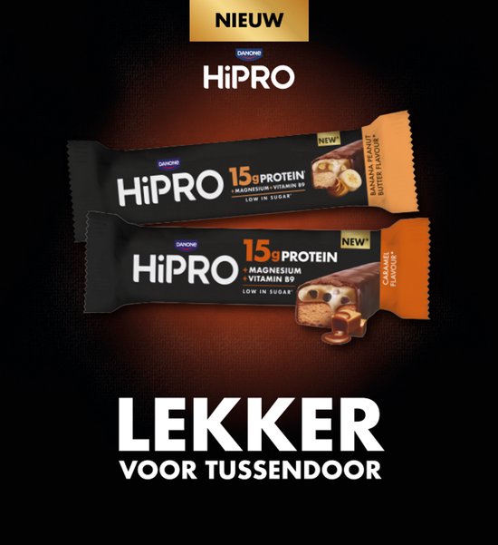 Danone HiPRO Proteïnereep - Caramel - 12 x 55g - Eiwitrijke Snack — afbeelding 3