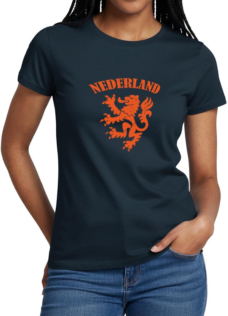 Nederland Voetbal Shirt Nederland Leeuw T-Shirt Dames