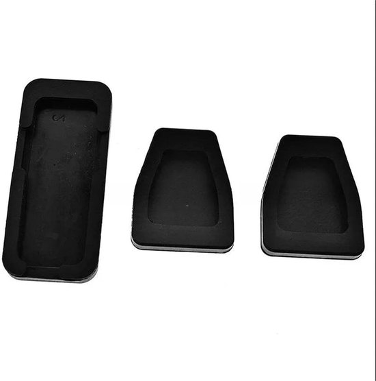 Pedaalhoezen Set - Koppeling Rem Gas - Auto Rijden - Flexibel Slijtvast Rubber - 3 Stuks - Zwart — afbeelding 3