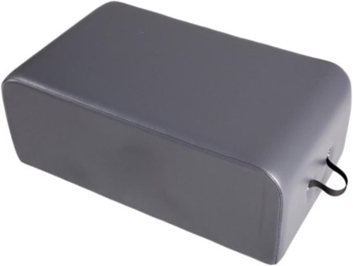 Pilates Box - Oefenbankje - Verbeteren Flexibiliteit - Stevig Houten Frame - 67x42x24 cm - Zwart