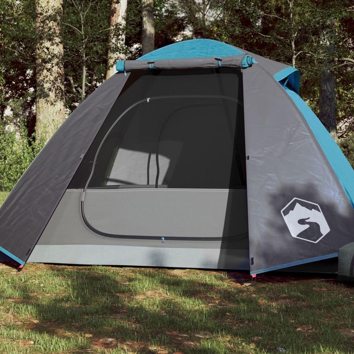 Kampeertent 2 Personen - Tent Blauw - Buiten Avonturen - Waterbestendig Ontwerp - 224x248x118 cm - Blauw