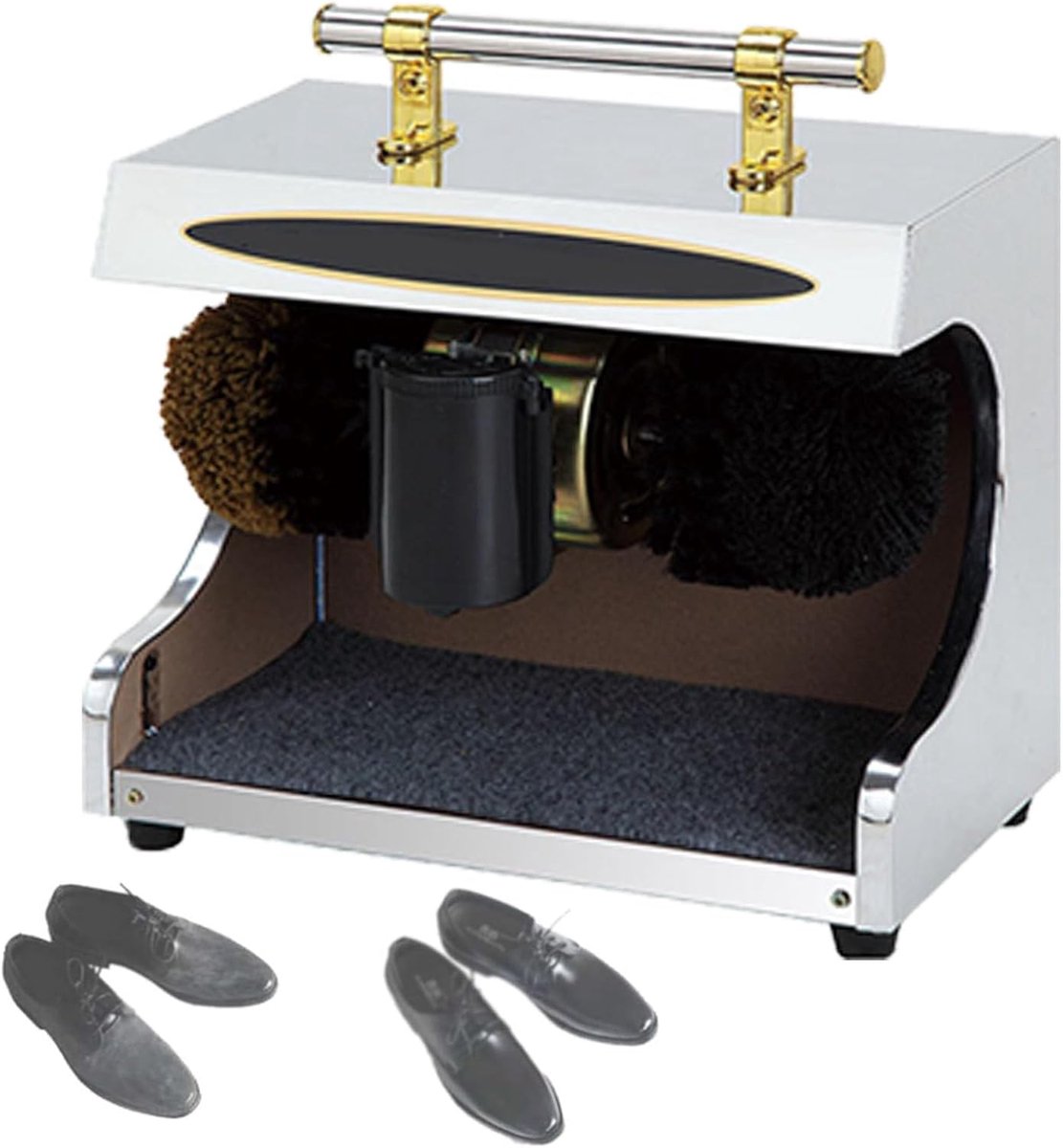 Schoenpoetsmachine - Elektrische Borstel - Schoenen Polijsten - Automatische Inductie - 7KG - Zilver