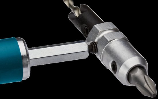 Makita quad driver bit, met boor en schroefbit.