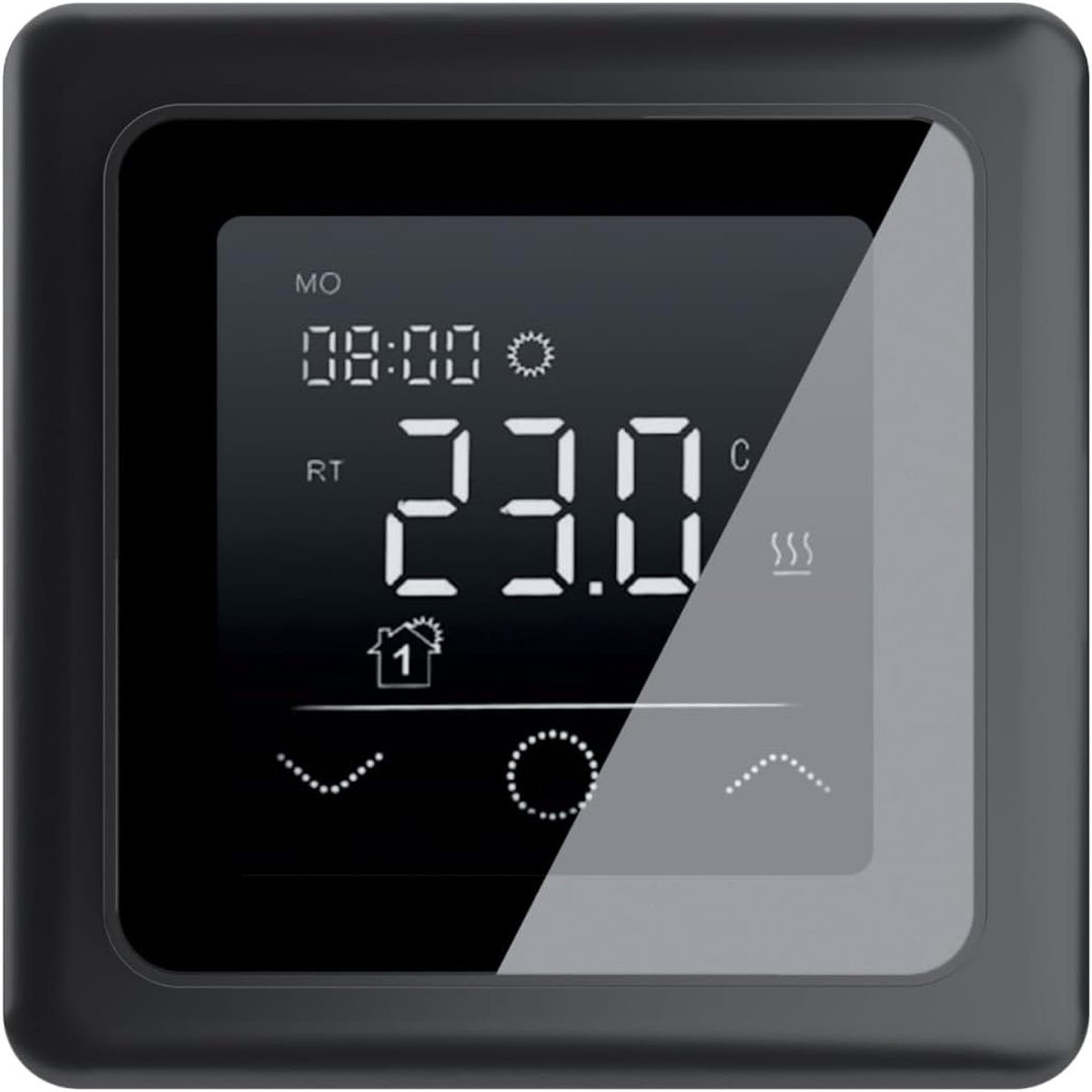Touchscreen Thermostaat - Vloerverwarming Regelaar - Elektrische Verwarming - Programmeerbaar - 230 Volt - Zwart