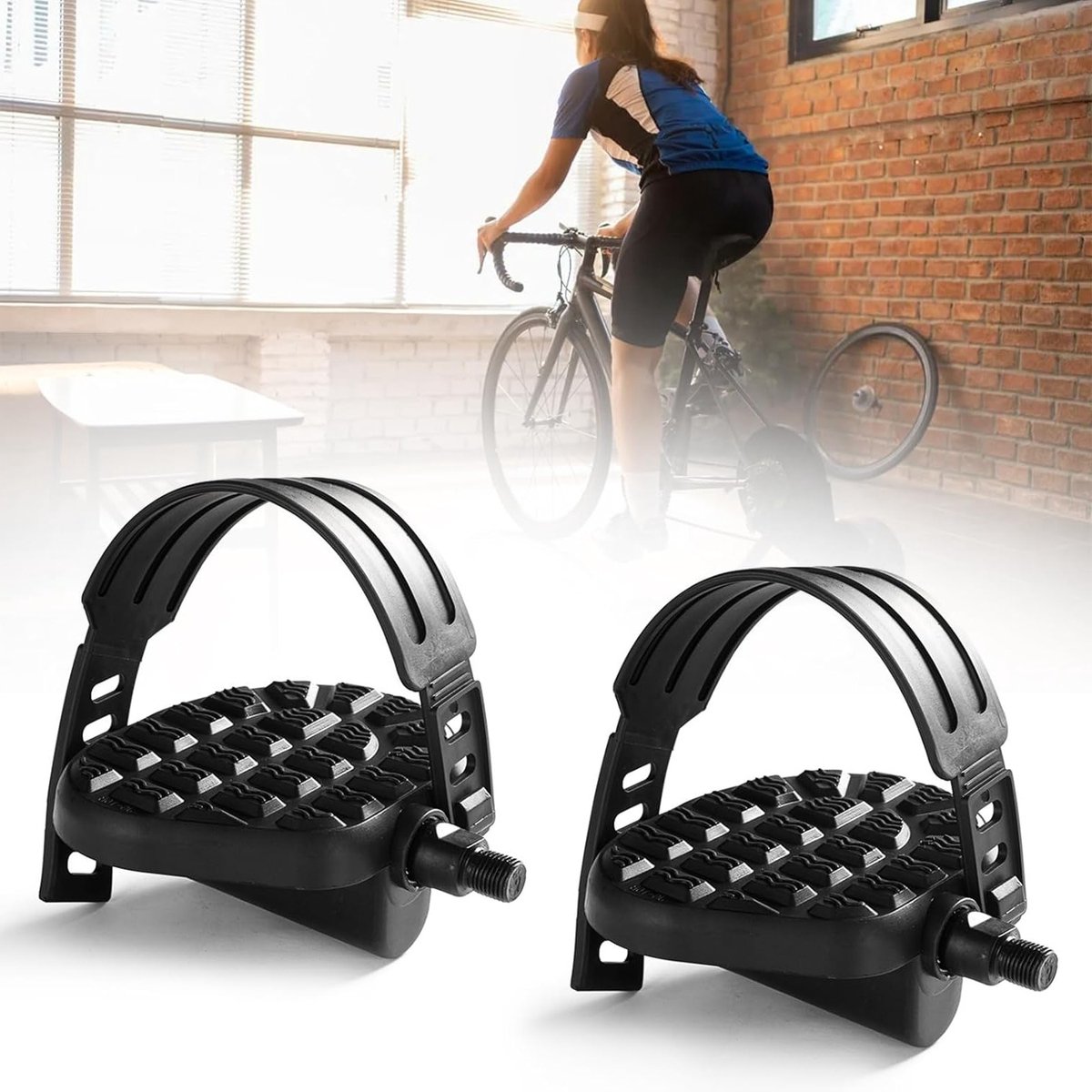 Fiets pedalen voor racefietsen met pedalenhaak voor optimale grip en prestaties