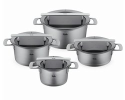 Fissler Phi Collection Pannenset met Glasdeksels - 4-delig