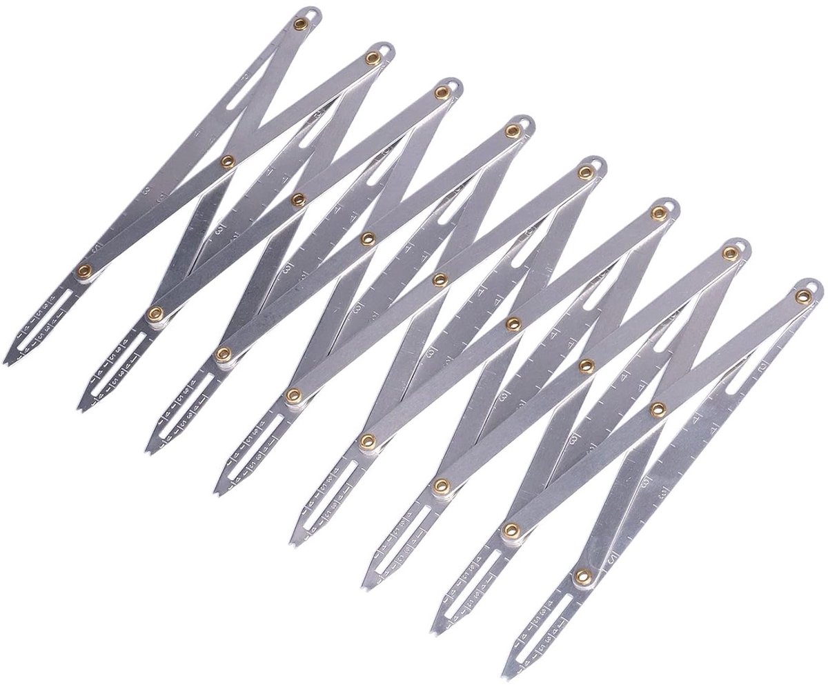 Precisie Meetinstrument voor Quilten en Houtbewerking, 24 Inch, Uitschuifbaar en Verstelbaar, Ideaal voor DIY Projecten