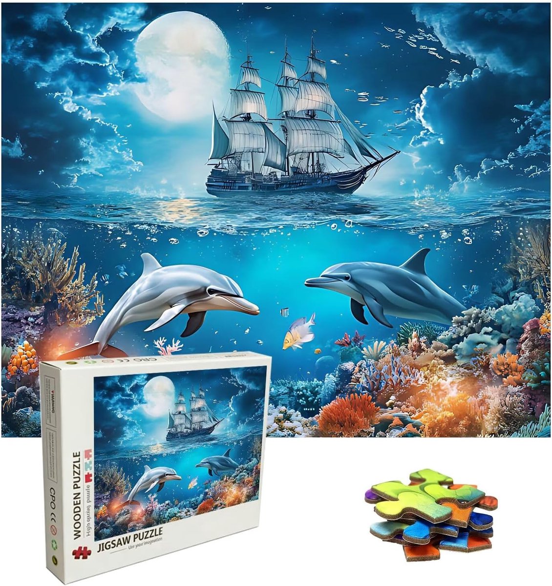 Legpuzzel 5000 stukjes - Houten puzzel Puzzel volwassenen - Ontspanning thuis - Niet-verblindend oppervlak - 1565 x 1055 cm - Multicolor