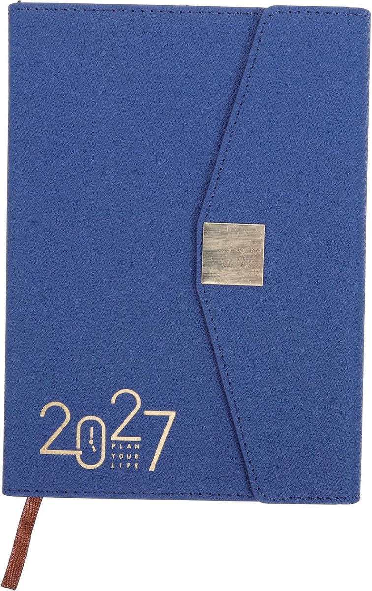 Drievoudige Dagplanner - Agenda Jaarplanner - Doelen Bijhouden - Dikte Papier - A5 Formaat - Donkerblauw