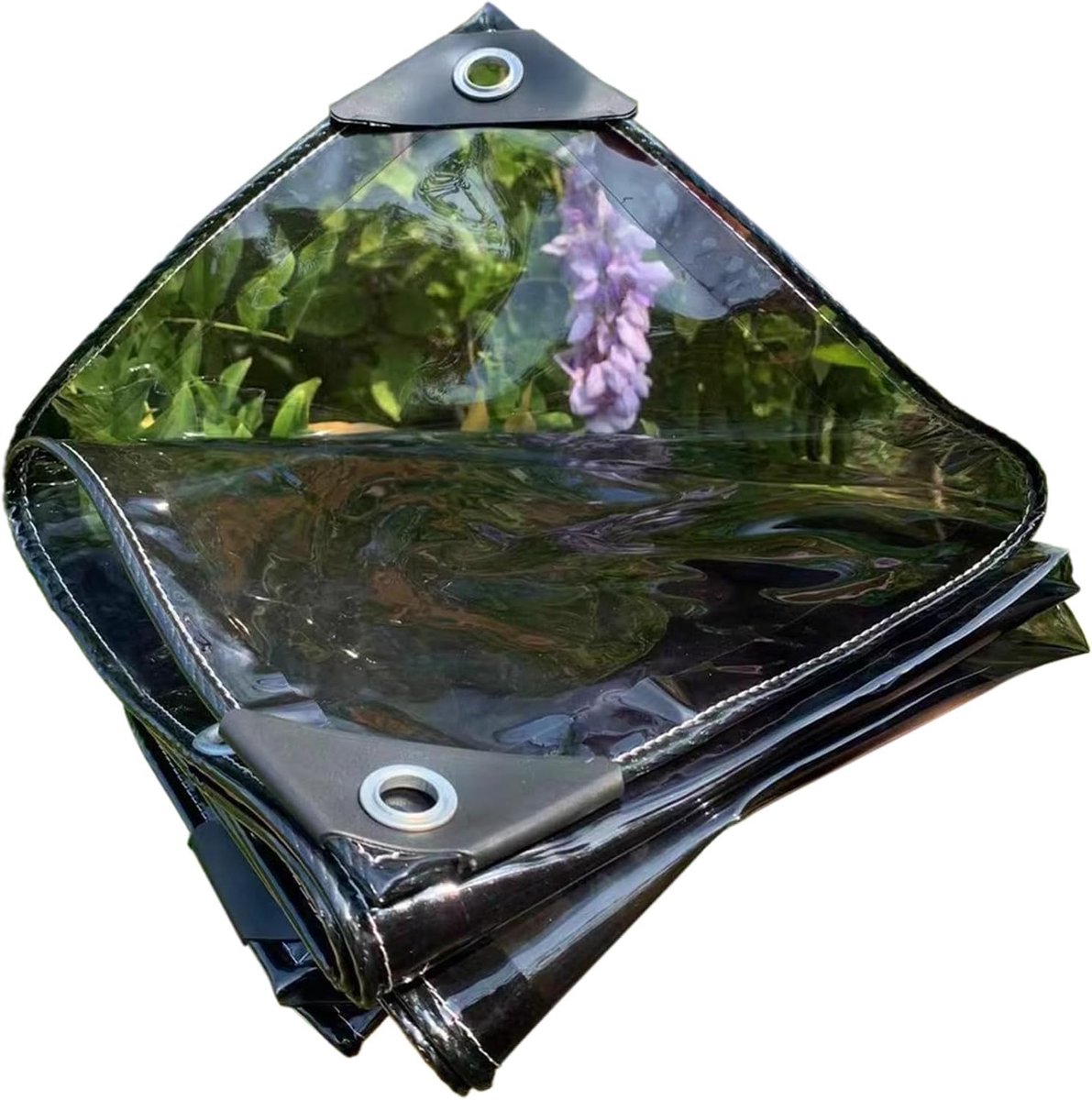 Waterdicht Zeildoek - Plastic Zeil Zwaar - Bescherming Buiten - Verdikte Hoeken - 5x6m - Zwart