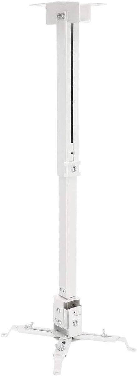 Projector Wandbeugel - Plafondbeugel Projector - Thuisbioscoop Opzetten - Verstelbare Lengte - 45-63 cm - Wit