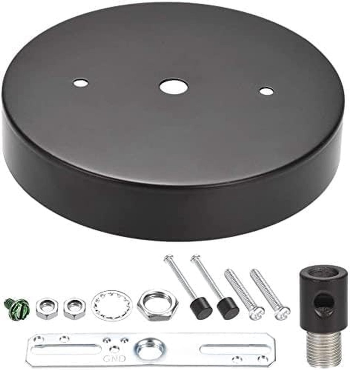 Plafond Luifel Kit - Lamp Basis Plaat - Hanglamp Monteren - Met Trekontlasting - 120 mm Diameter - Olie Brons