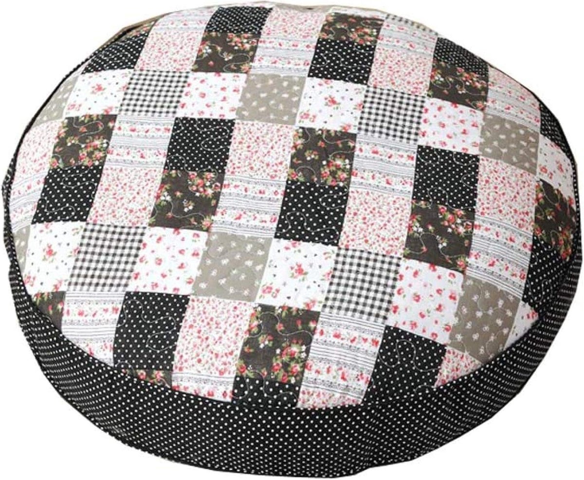 Ronde Zitkussen - Stoelkussen Tatami - Comfortabel Zitten - Bloemenprint - 55 cm Diameter